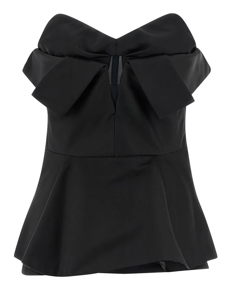 Alexander McQueen Off-Shoulder Bustier Bodysuit — Black Black