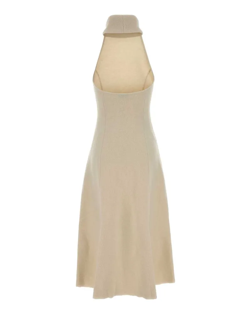 Magda Butrym Women's Ivory Wool Blend Dress Cream Exterior: Silk Cashmere Abiti Beige