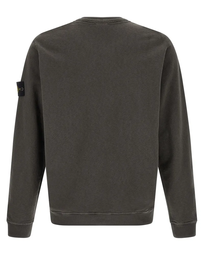 Stone Island Men Gray Cotton Sweatshirt Clothing Gray