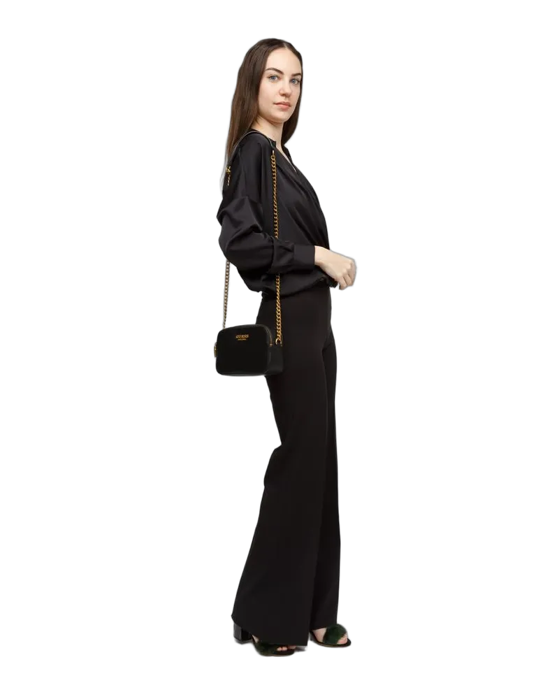 Guess Women's Crossbody Bag Black Polyurethane Crossbody-bags Black