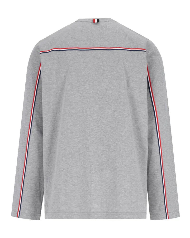 Thom Browne Men's T-Shirts And Polos Grey Cotton Gray