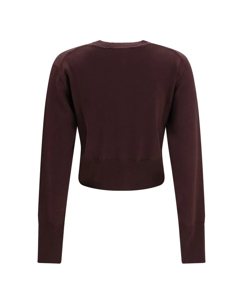 Vivienne Westwood Cropped Silk-Wool Blend Cardigan — Purple Purple