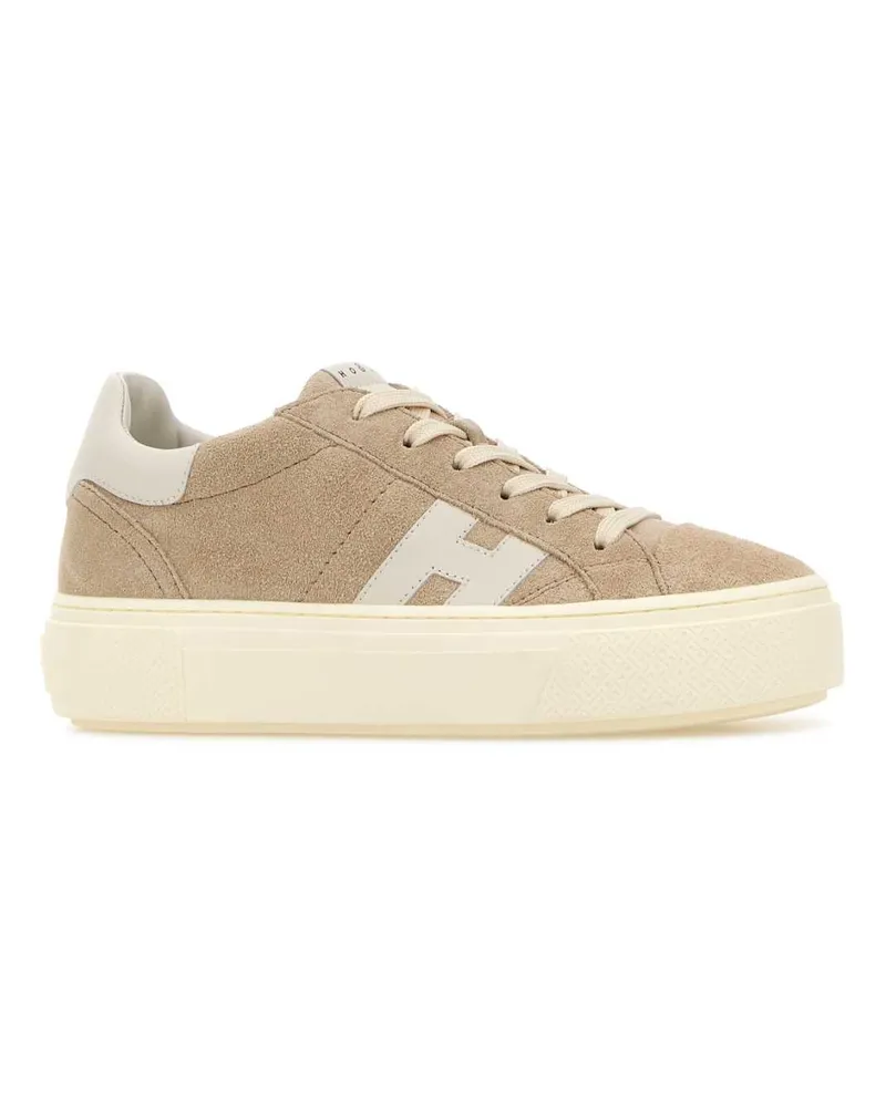 Hogan Women's Beige Suede Sneakers C600natur Beige