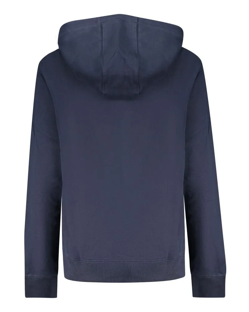 Tommy Hilfiger Logo-Embroidered Cotton Hoodie — Navy Navy