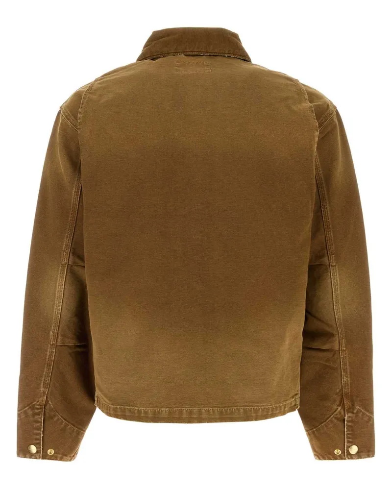Carhartt WIP Men Camel Denim Og Arcan Jacket Hamiltonbrownhamiltonbrowndestroywash Exterior: Organic Cotton Giacche E Gilet Brown