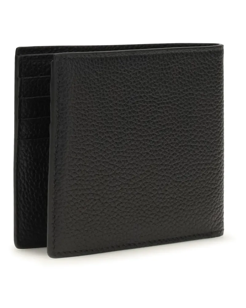 Tom Ford Men's Printed Bifold Wallet Black Calf Leather Bos Taurus Black