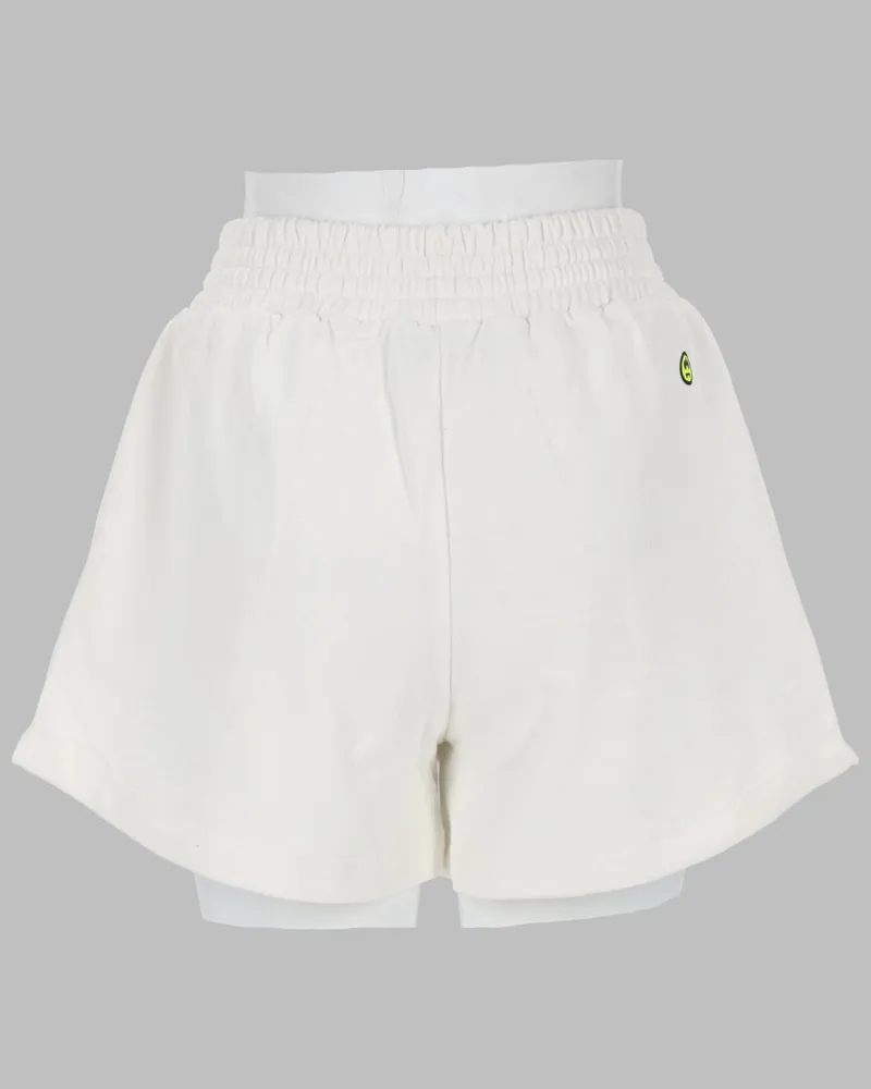 BARROW Cotton Fleece Bermuda Shorts — White White