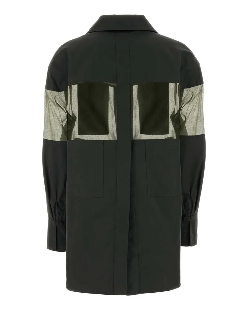 Fendi Women's Blouson Jacket Olive Exterior Cotton Nylon Olive