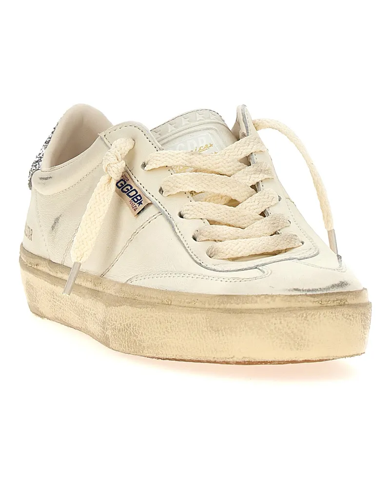 Golden Goose Women's White Lamb Leather Low Top Sneakers White
