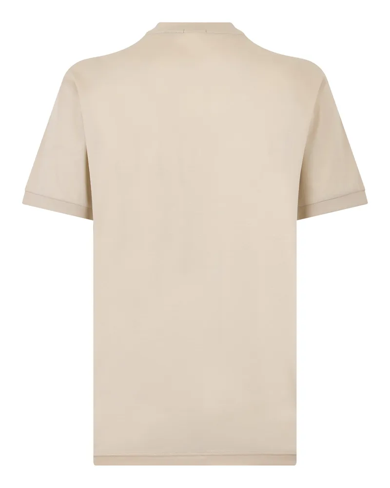 HUGO BOSS Zip Collar T-Shirt — Beige Beige