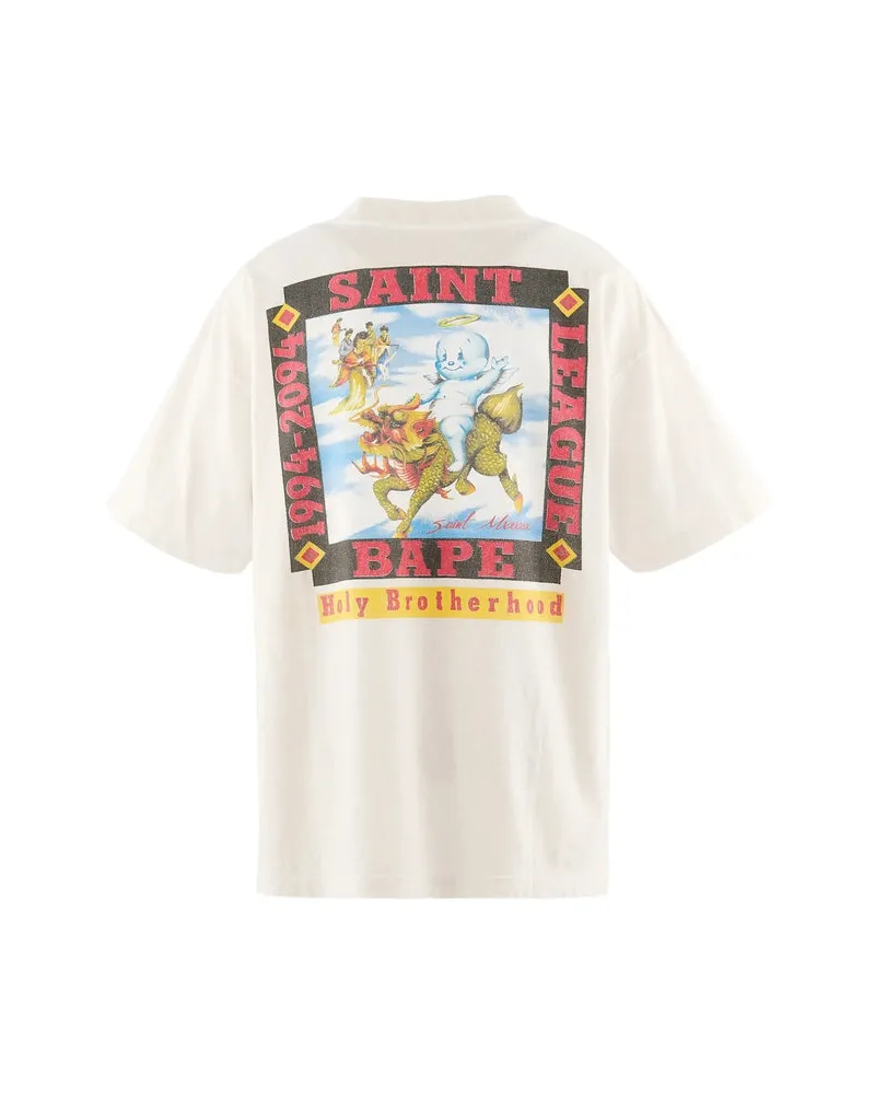 SAINT MXXXXXX Graphic Print T-Shirt — Beige Beige