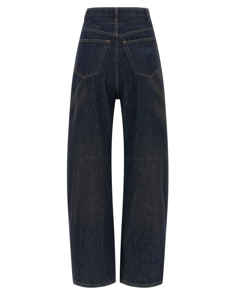 Maison Margiela Women's Blue Cotton High-Waisted Jean Clothing Blue