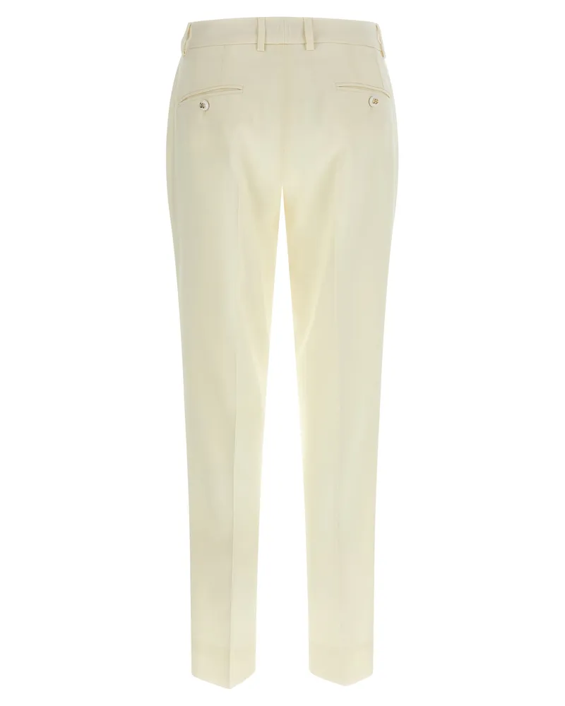 Dolce & Gabbana Women's White Virgin Wool Dress Pants White