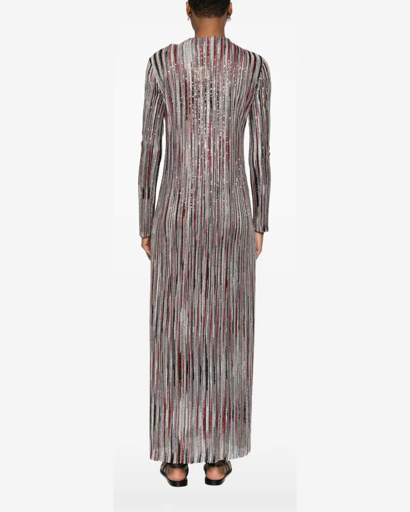 Missoni Striped Wool Cardigan — Grey Grey