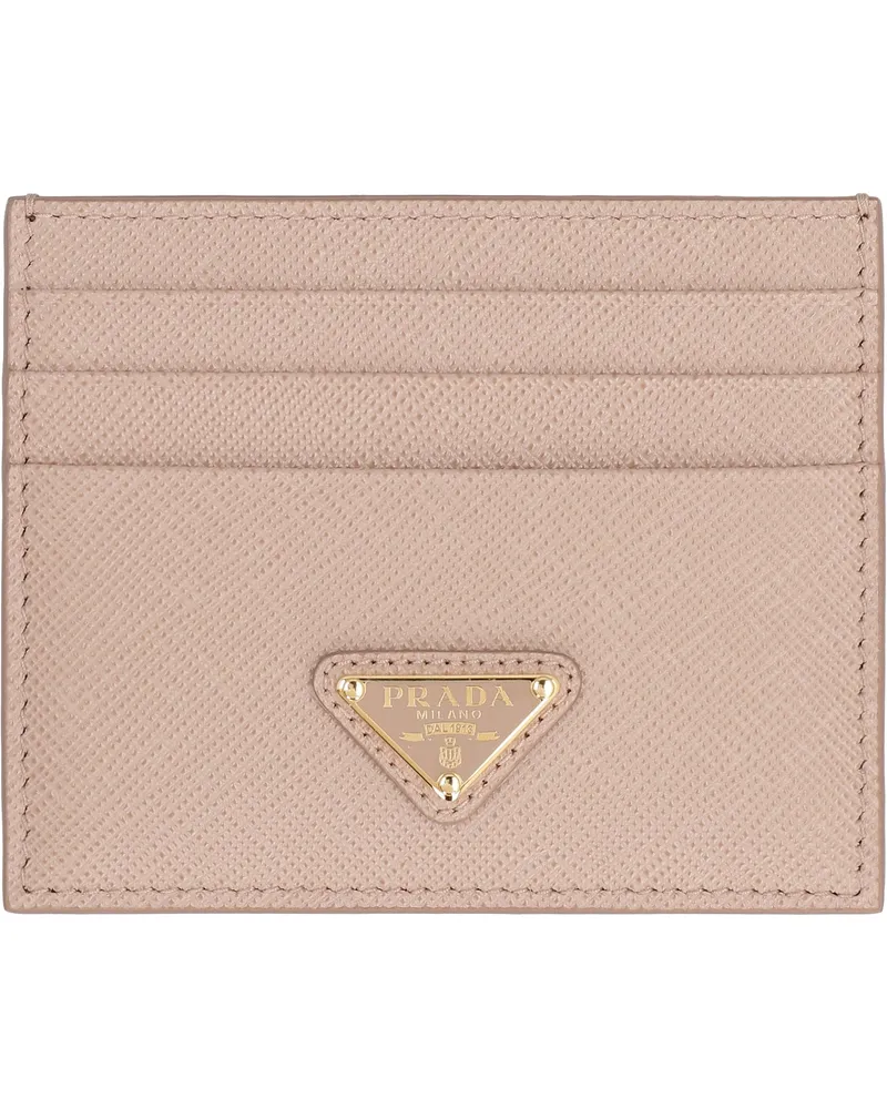 Prada Saffiano Calfskin Card Case — Pink Pink