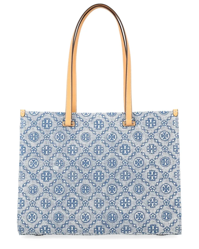 Tory Burch Women's Shopper Bag Blue Cotton Handbags Hand Blue