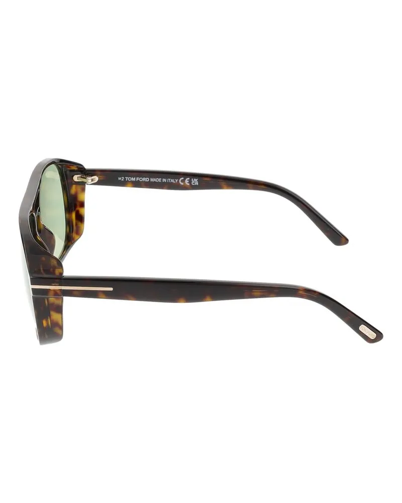Tom Ford Unisex Sunglasses Ft1022 52n 16-140 Injected Tortoiseshell