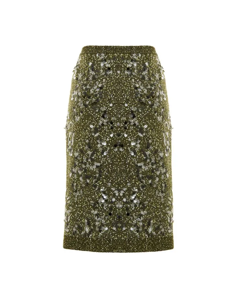 Gucci Women's Green Viscose Mini Skirt Green