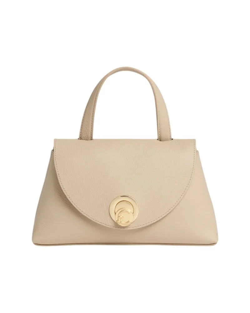 Coccinelle Leather Top Handle Bag — Beige Beige