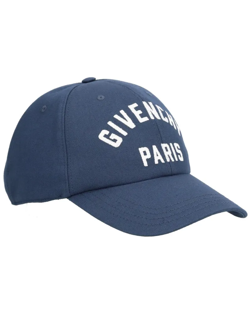 Givenchy BPZ0BWP0XV_410 Embroidered Logo Cotton Baseball Cap — Blue Blue