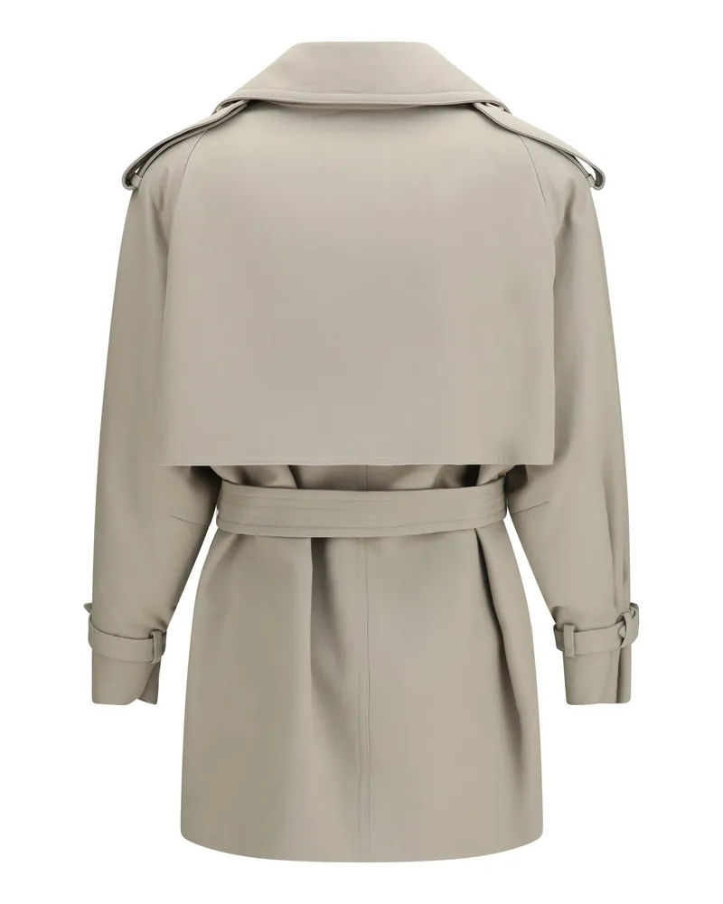 Max Mara Women's Short Cotton Trench Coat Sabbia Beige