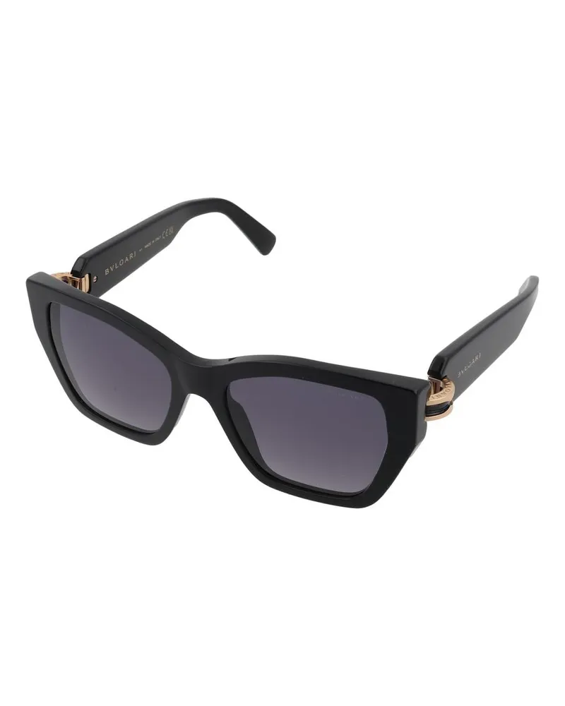 Bulgari BV40097I Cat-Eye Gradient Lenses Sunglasses — Black Black