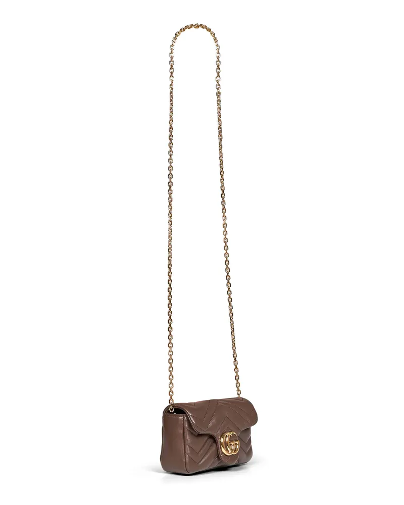 Gucci GG Marmont Lambskin Leather Bag — Brown Brown