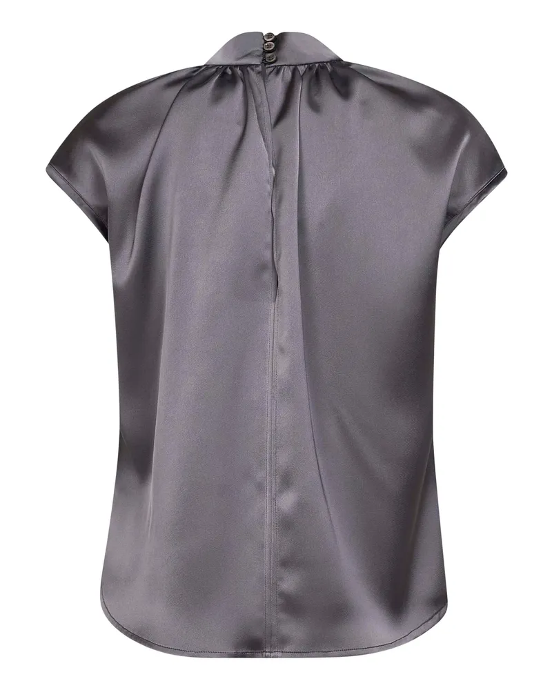 Blanca Women's Lead Satin Maria Top Grey Polyester Tops Gray