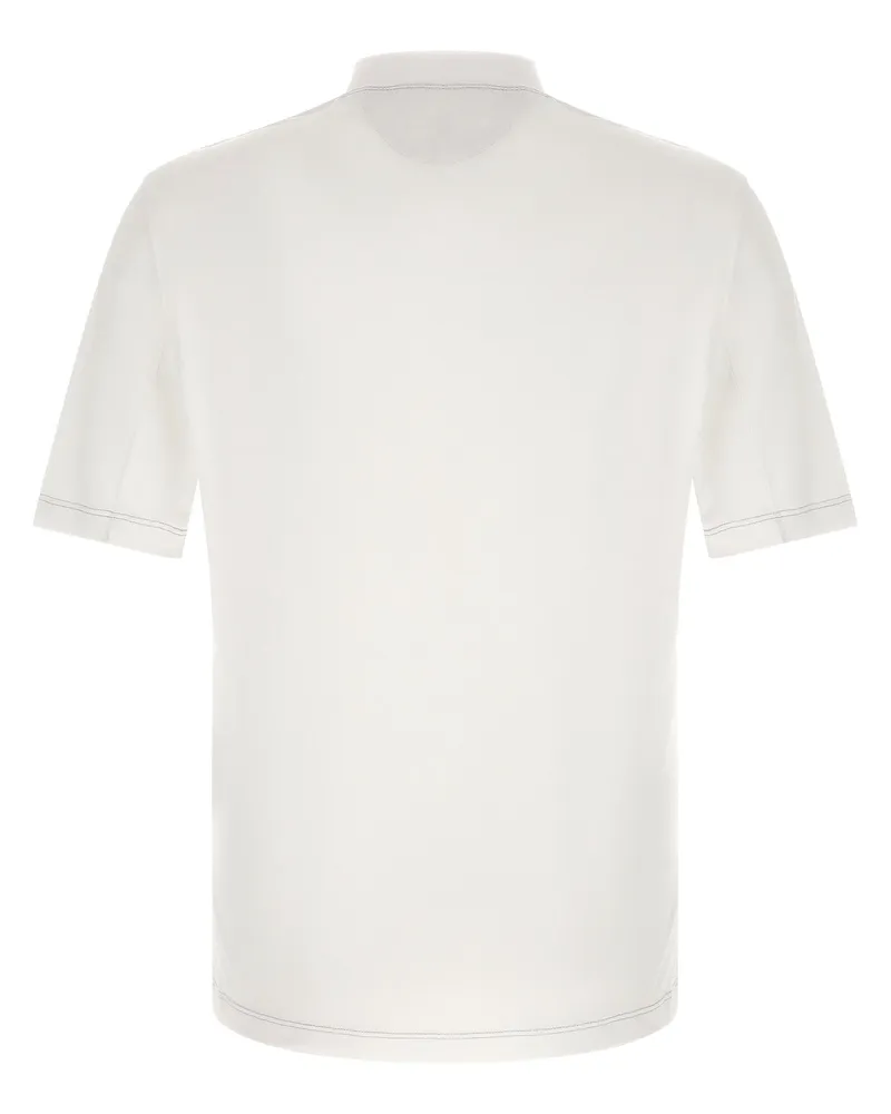 Brunello Cucinelli Techno Piquet Honeycomb T-Shirt — White White