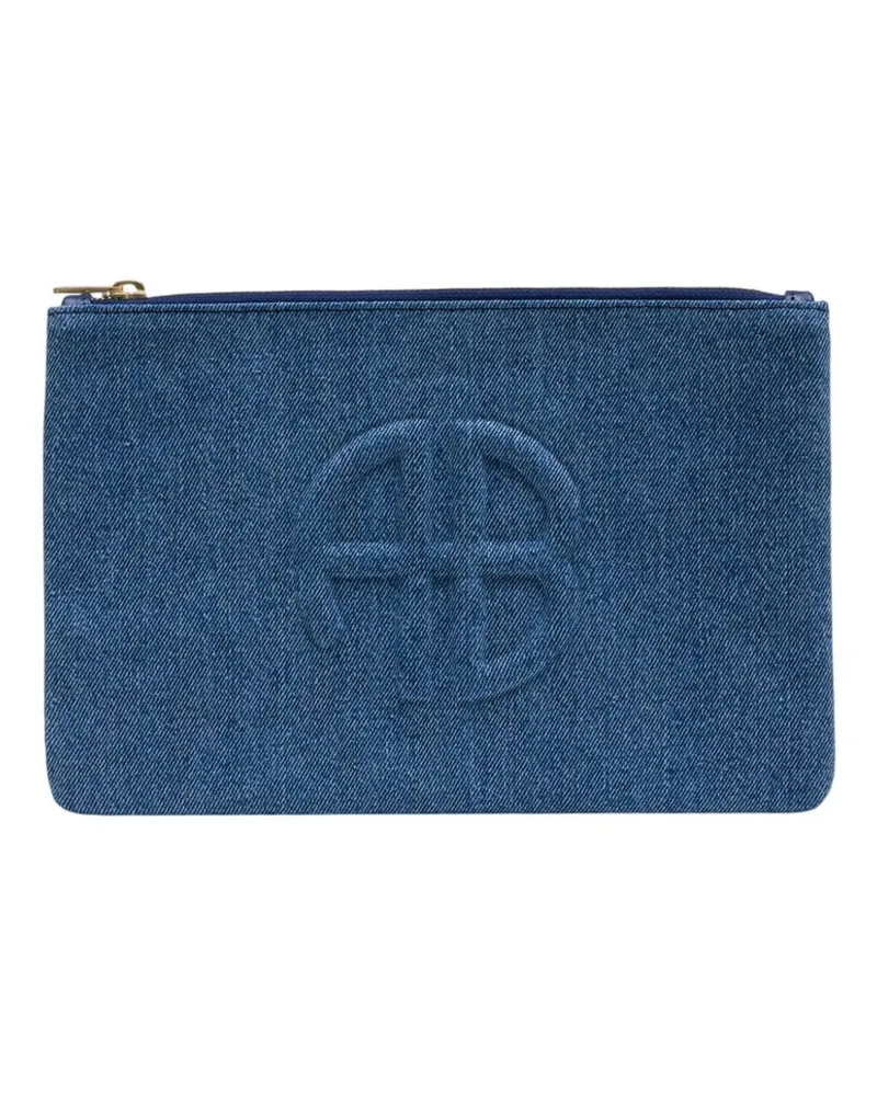 Anine Bing Women's Clutch Blue Cotton Blue