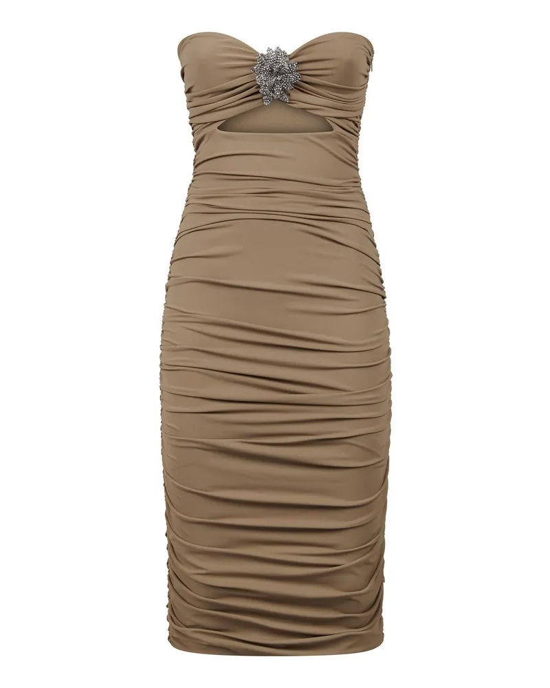 Amen Women's Midi Dress Grey Gray
