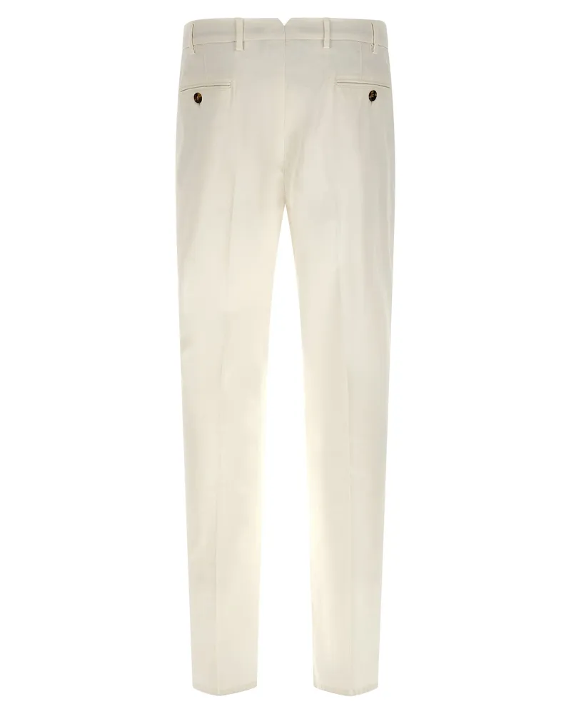 Brunello Cucinelli Men's White Cotton Casual Pants White
