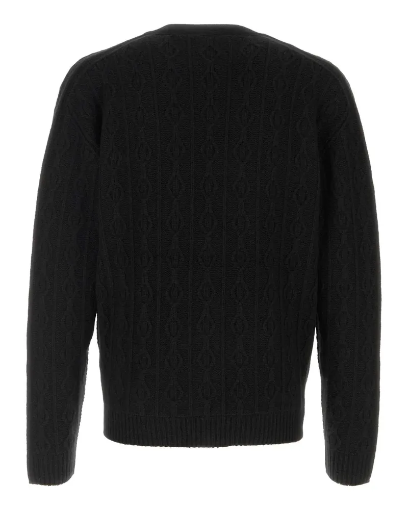 The Row Men's Black Cashmere Sonoko Cardigan Exterior: Maglie Sweater Black