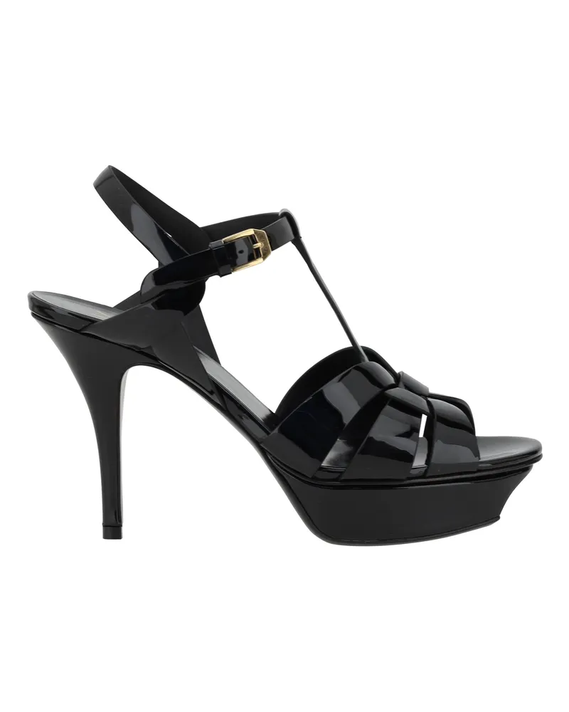 Saint Laurent Women's Sandals Tribute Patent Leather Black Upper: Calf Black