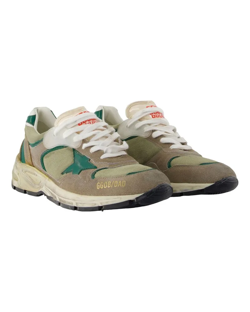 Golden Goose Men's Running Dad Sneakers -  Leather Multi Cowhide Shoes Multicolor