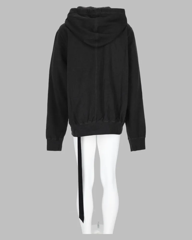 DRKSHDW by Rick Owens Oversized Cotton Hooded Sweatshirt — Gray Gray