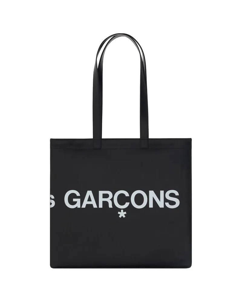 Comme des Garçons Men's Black Calf Leather Bos Taurus Shoulder Bag Black