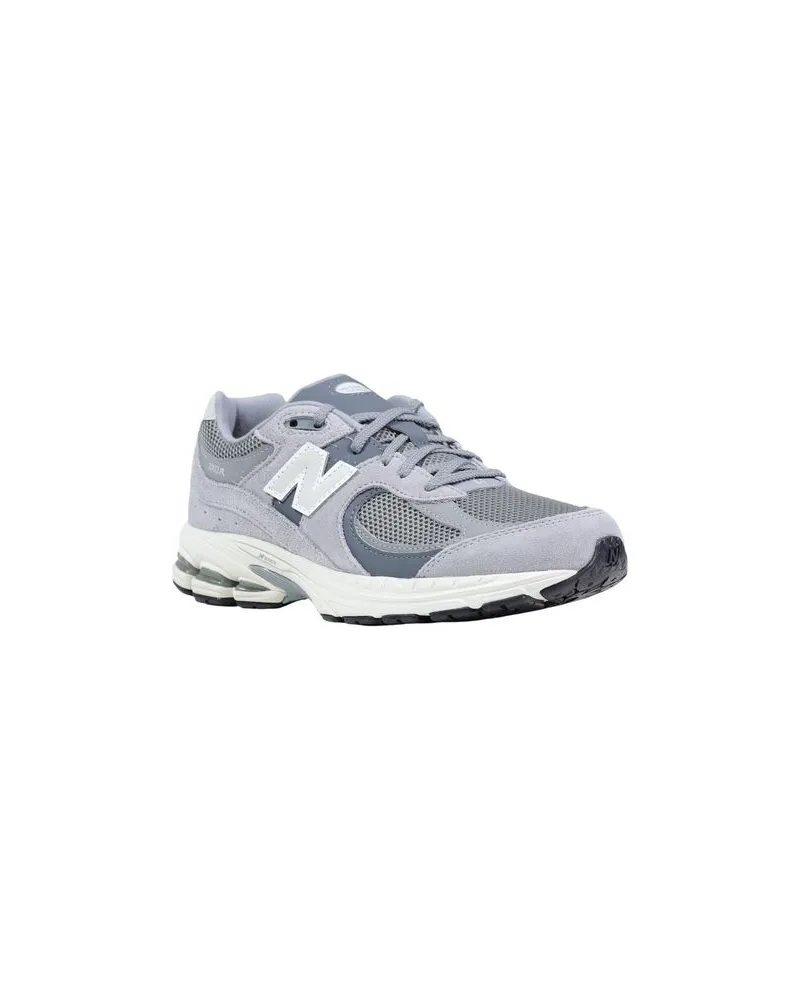 New Balance Cushioned Leather and Textile Sneaker — Gray Gray
