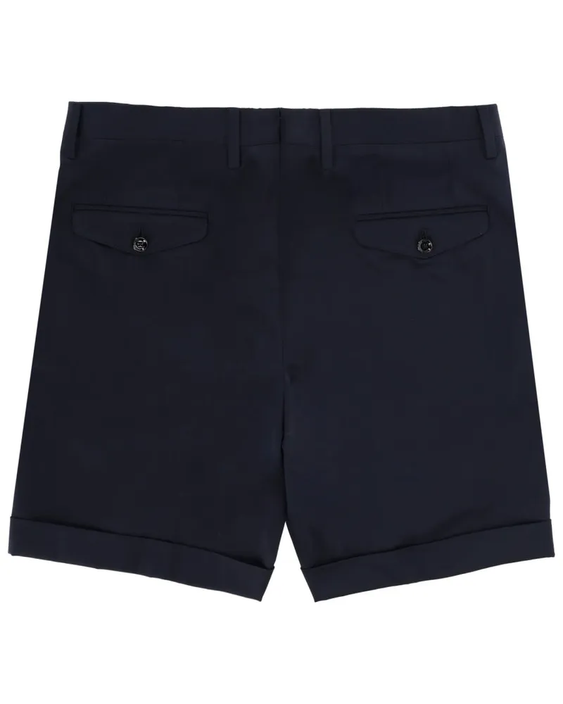 LARDINI Cotton Tailored Bermuda Shorts — Blue Blue