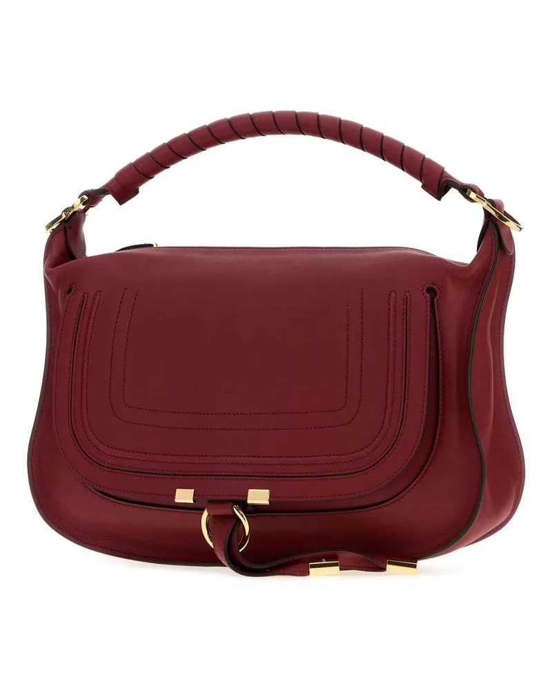Chloé Marcie Calfskin Leather Shoulder Bag — Red Red