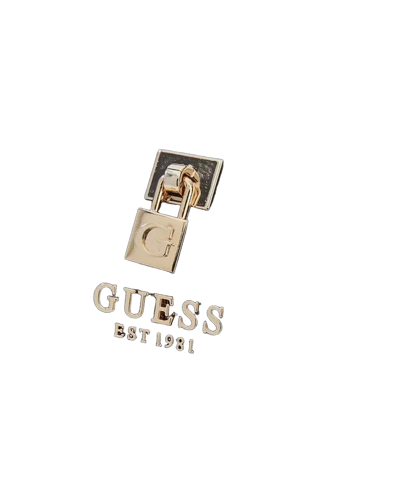Guess Women's Shoulder Bag Coal Logo Polyurethane Shoulder-bags Black