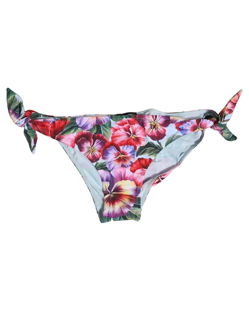 Dolce & Gabbana Floral Print Bikini Bottom — Multicolor Multicolor