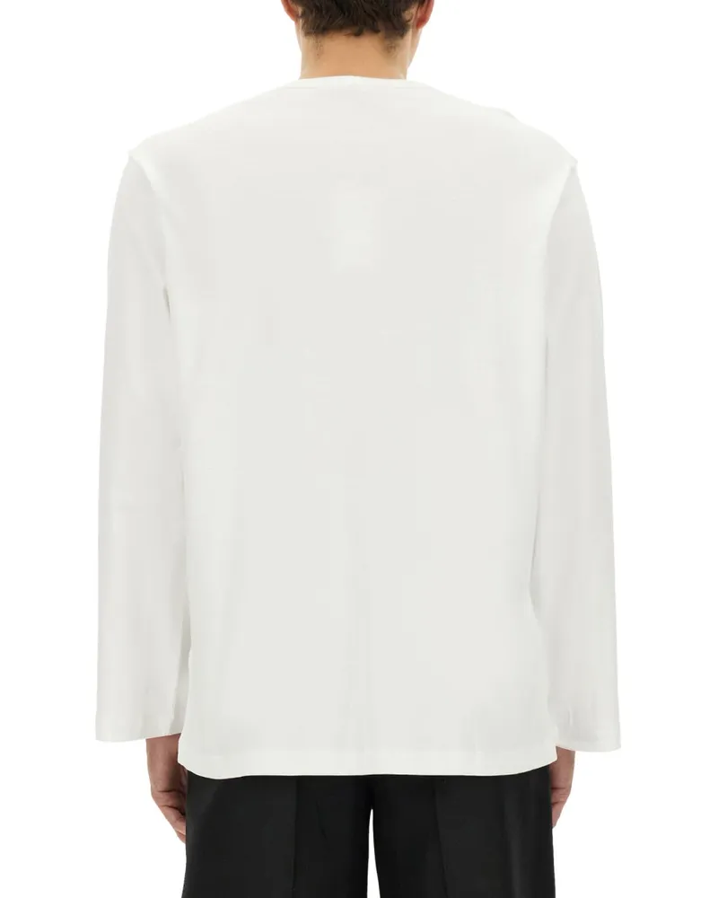 Helmut Lang Logo-Print Cotton T-Shirt — White White