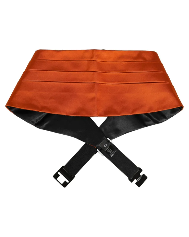 Dolce & Gabbana Silk Belt — Orange Orange