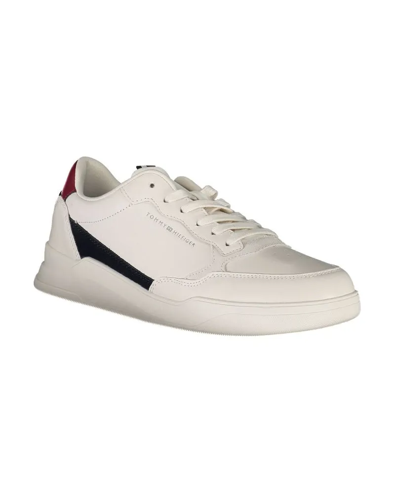 Tommy Hilfiger Colour-Block Leather Sneaker — White White