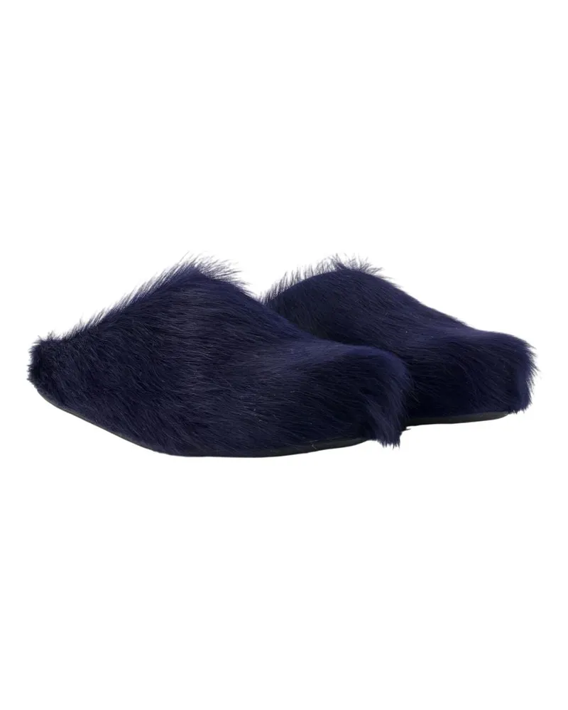 Marni Men's Fussbett Sabot Flat Blue Calfskin Blue