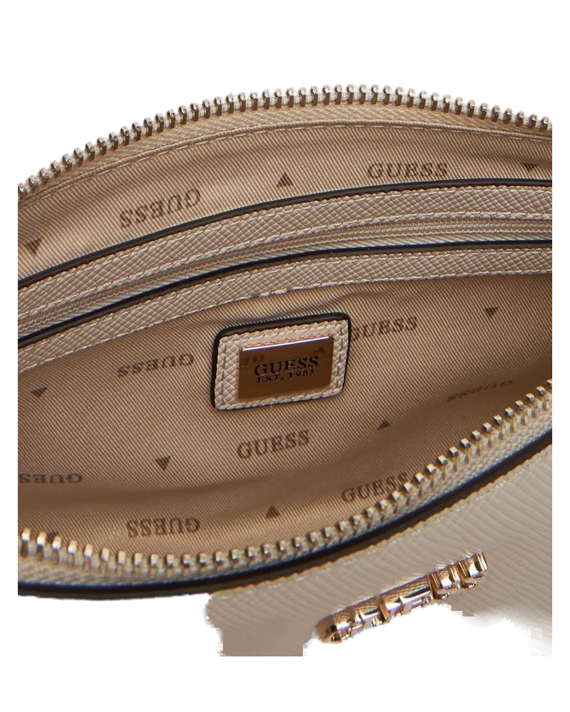 Guess Women's Crossbody Bag Bone Polyurethane - Crossbody-Bags Beige