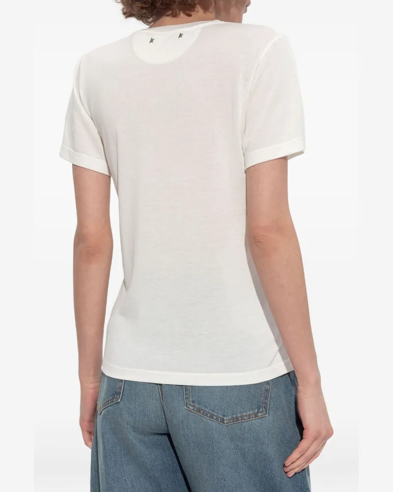 Golden Goose The Golden Dreamers Print T-shirt — Cream Cream