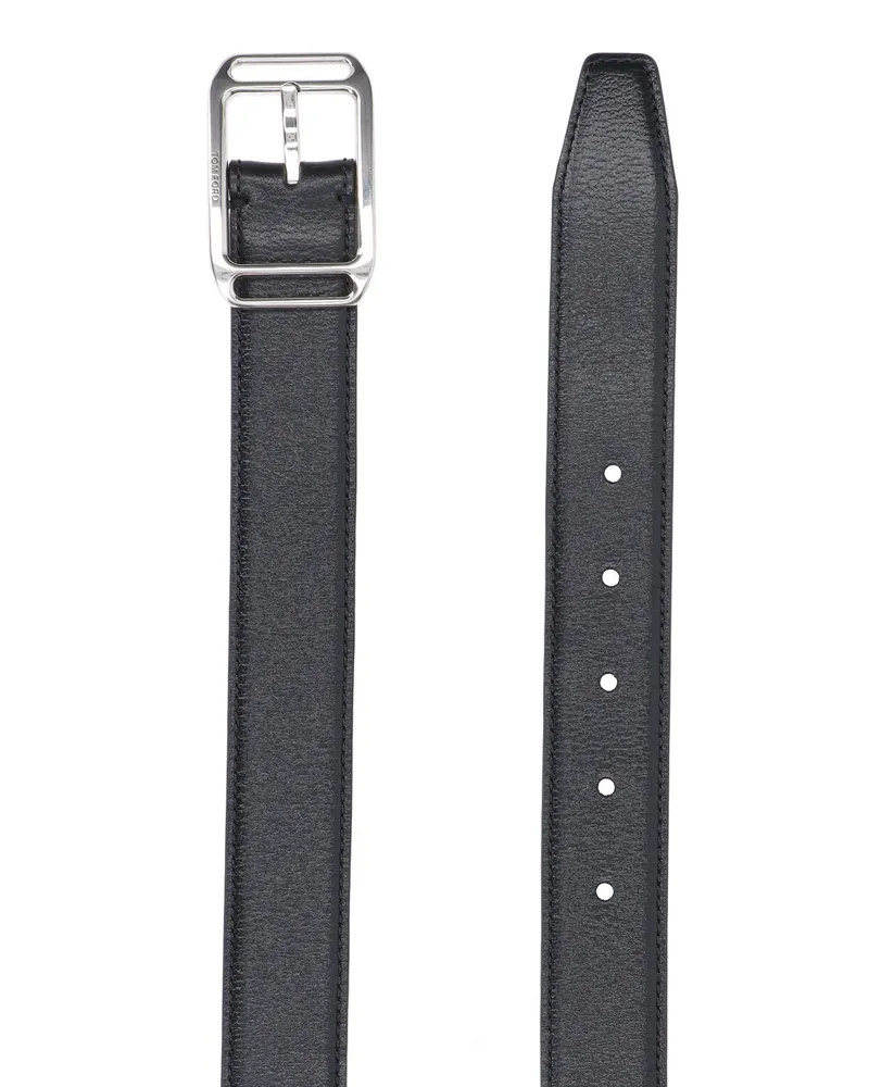 Tom Ford Men's Belts Black Calf Leather Black