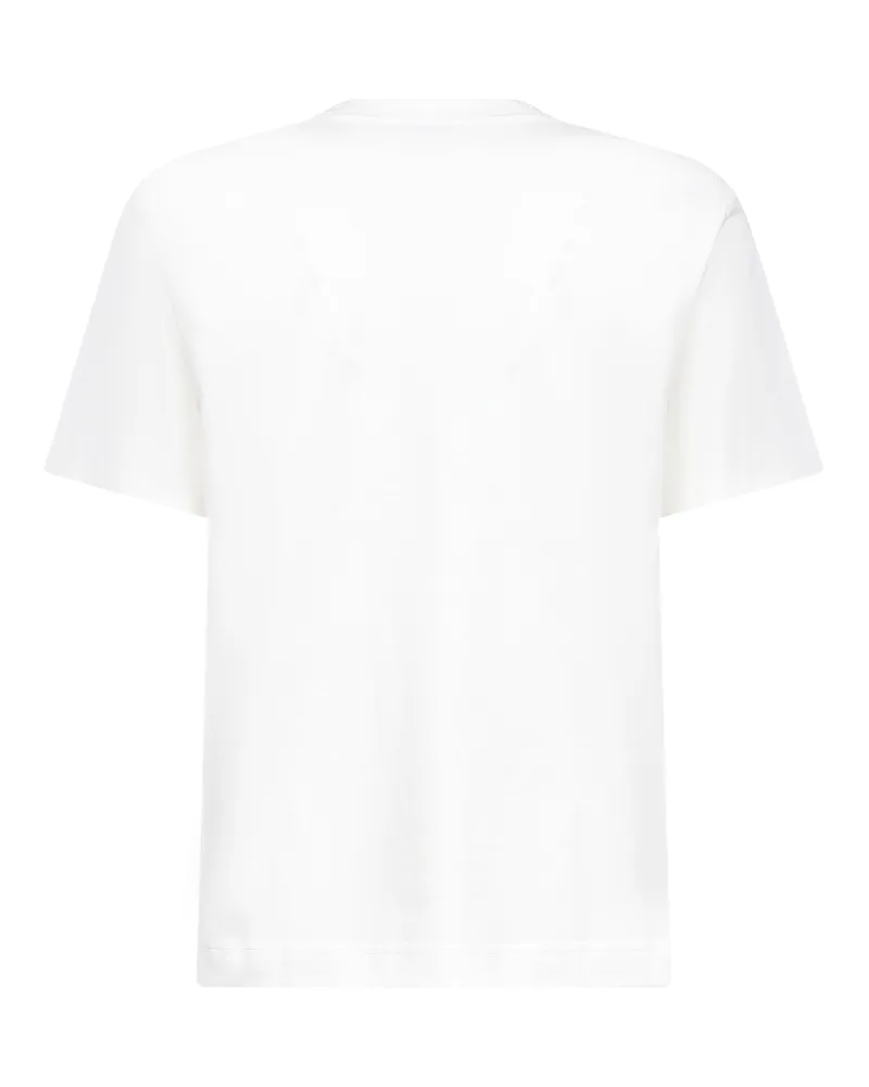 Burberry Women's Chalk Cotton Ekd Sketch T-Shirt Ivory Natural (veg) - T-Shirts & Jerseys White